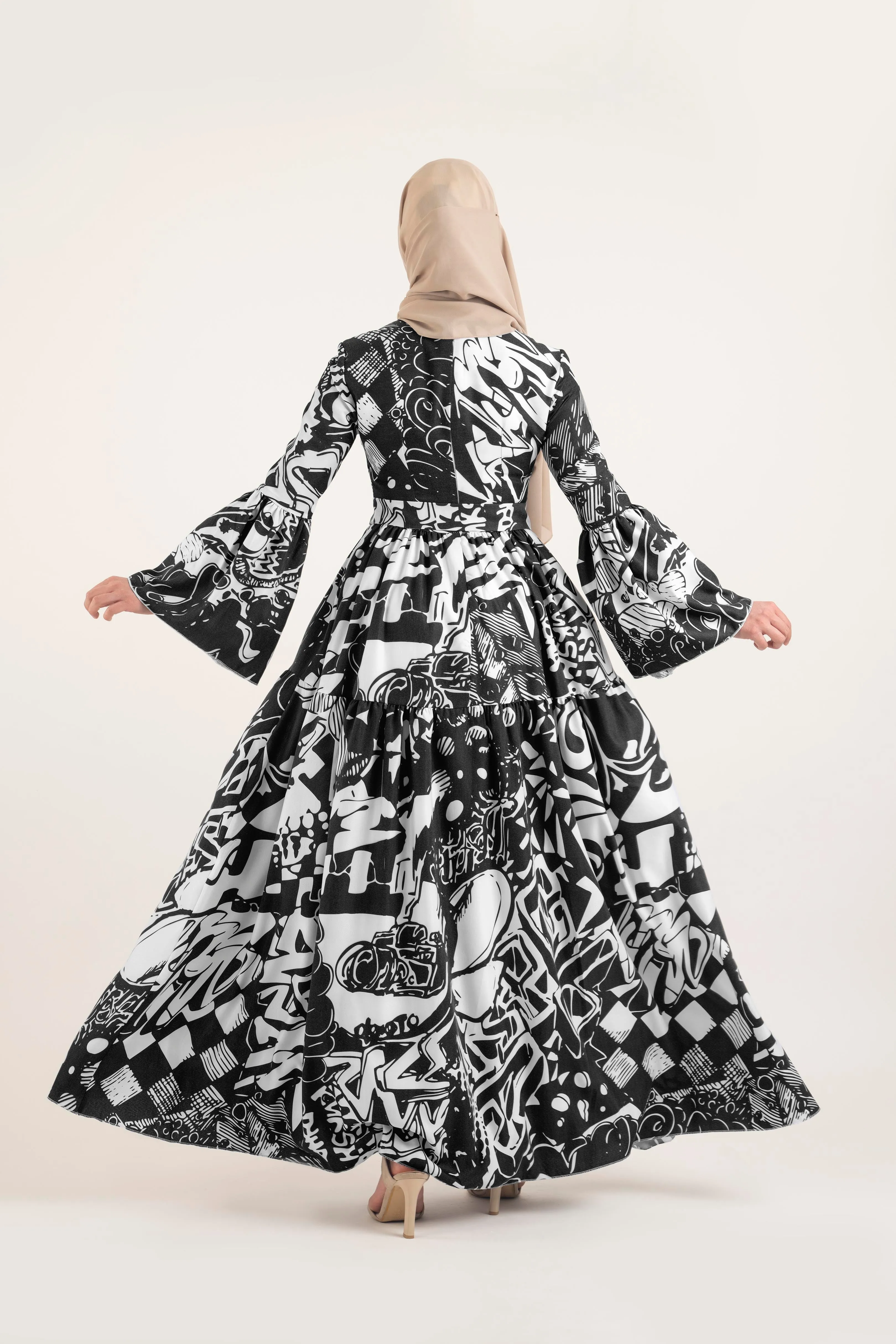Royal Pattern Dress