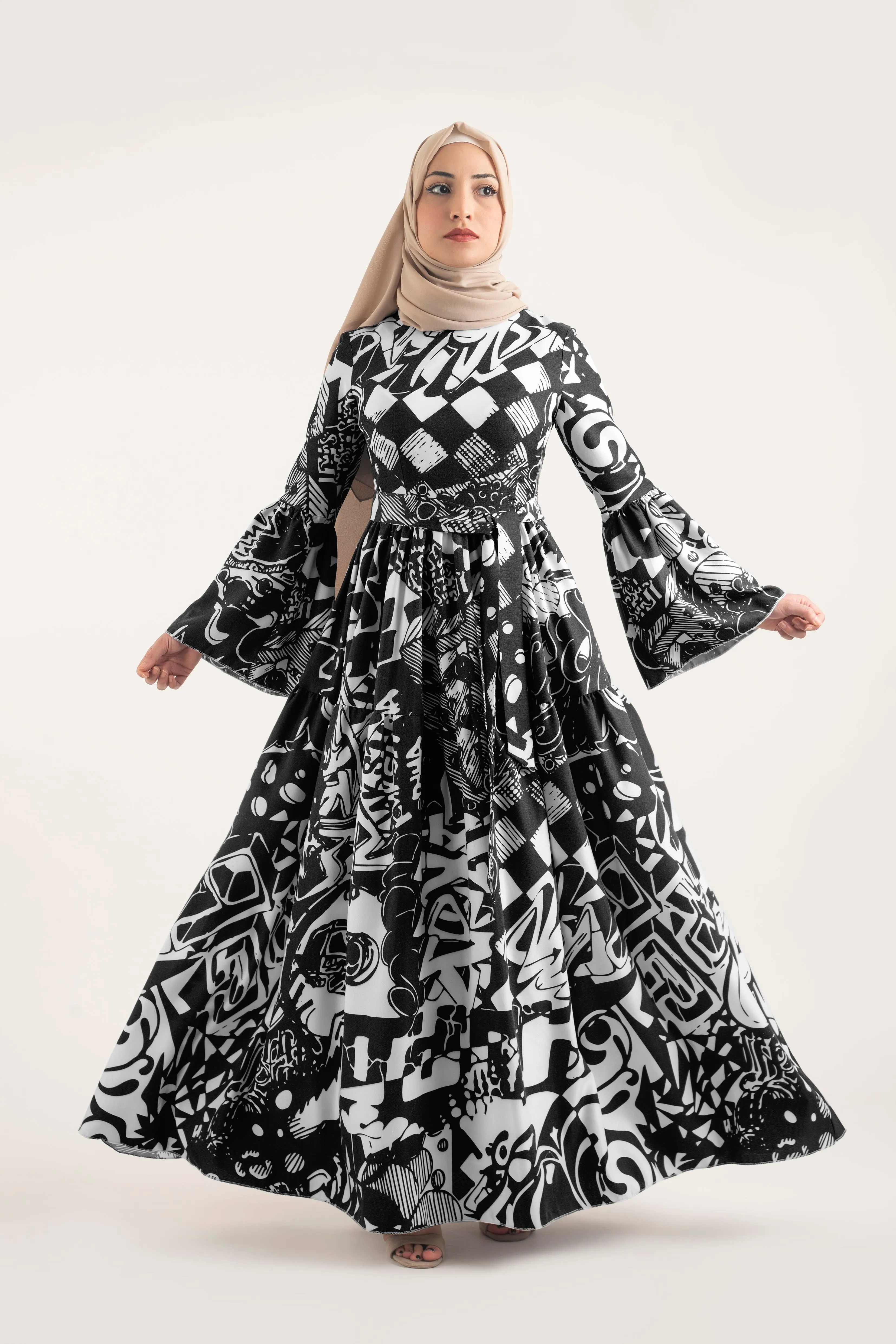 Royal Pattern Dress