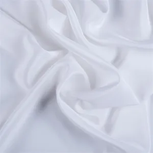 Runway Silks White Silk Crepe de Chine Fabric