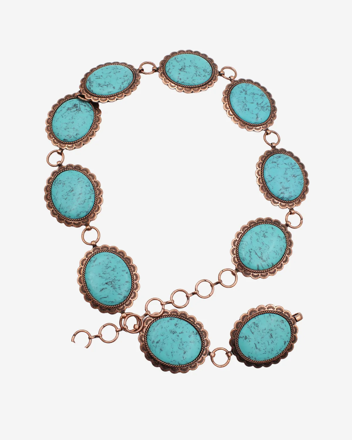 Rustic Chain Belt with Turquoise
