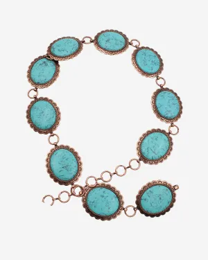 Rustic Chain Belt with Turquoise