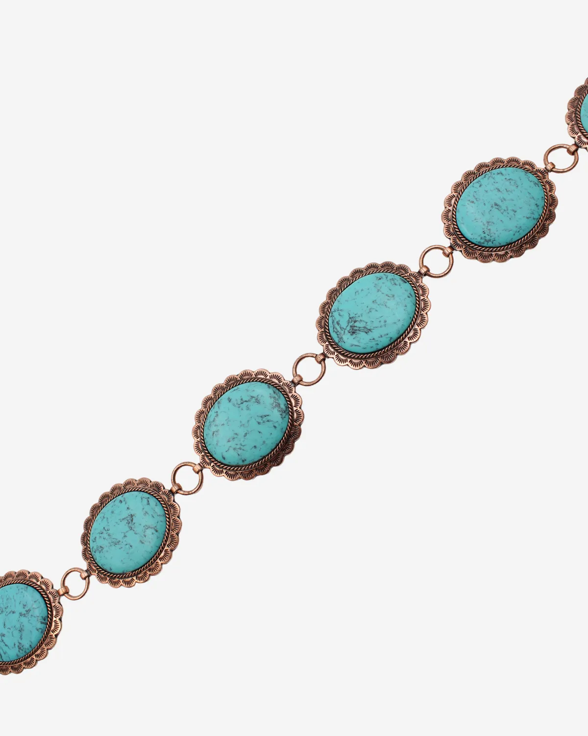 Rustic Chain Belt with Turquoise