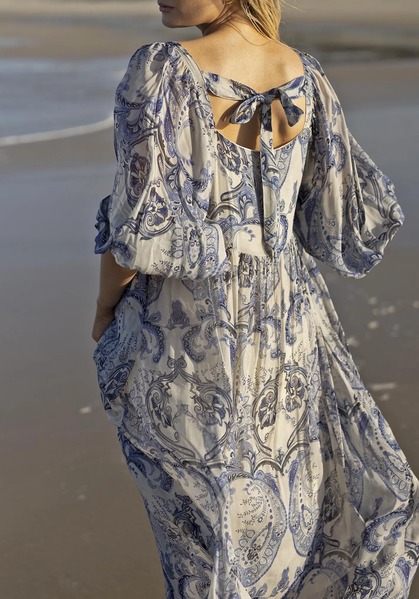 San Marco Sleeve Maxi Dress
