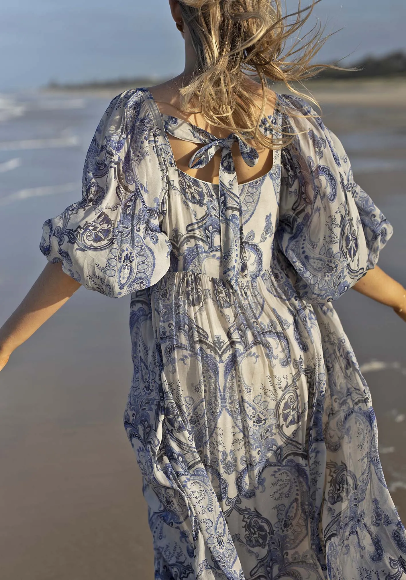 San Marco Sleeve Maxi Dress