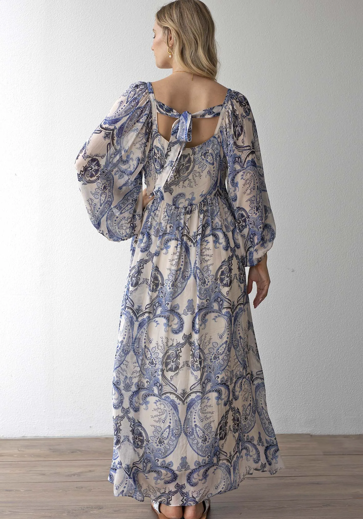 San Marco Sleeve Maxi Dress