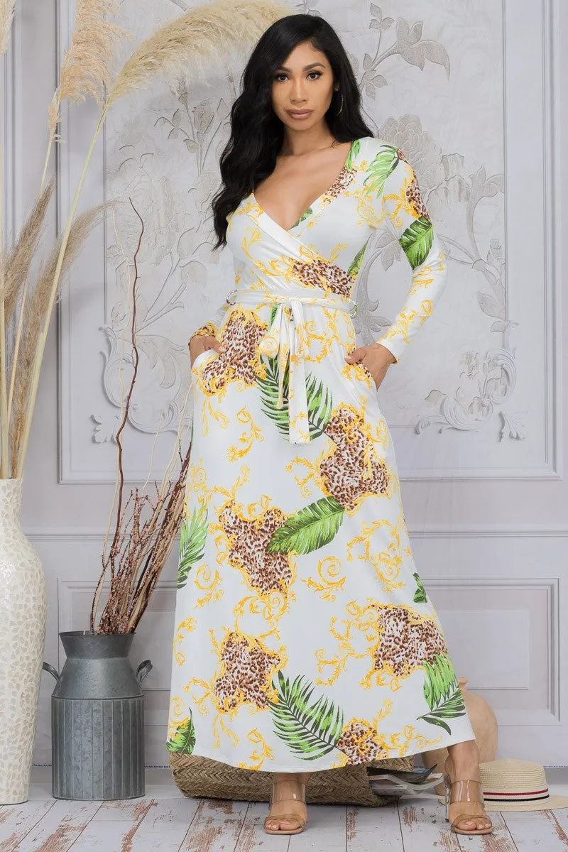 SAN149X-PLM - LONG SLEEVE MAXI DRESS