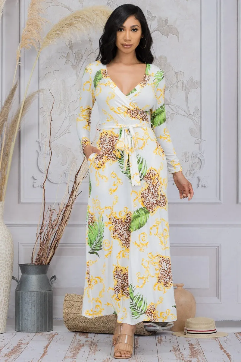 SAN149X-PLM - LONG SLEEVE MAXI DRESS