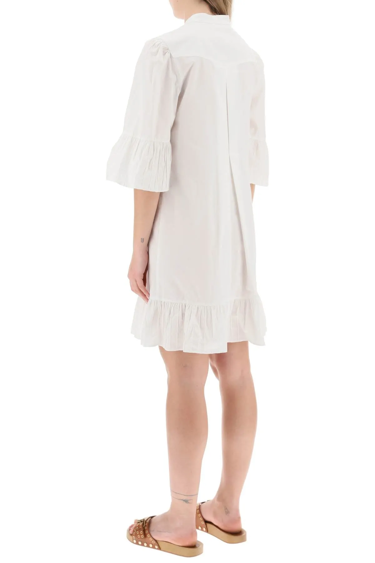 See by chloe bell sleeve shirt dress in organic cotton