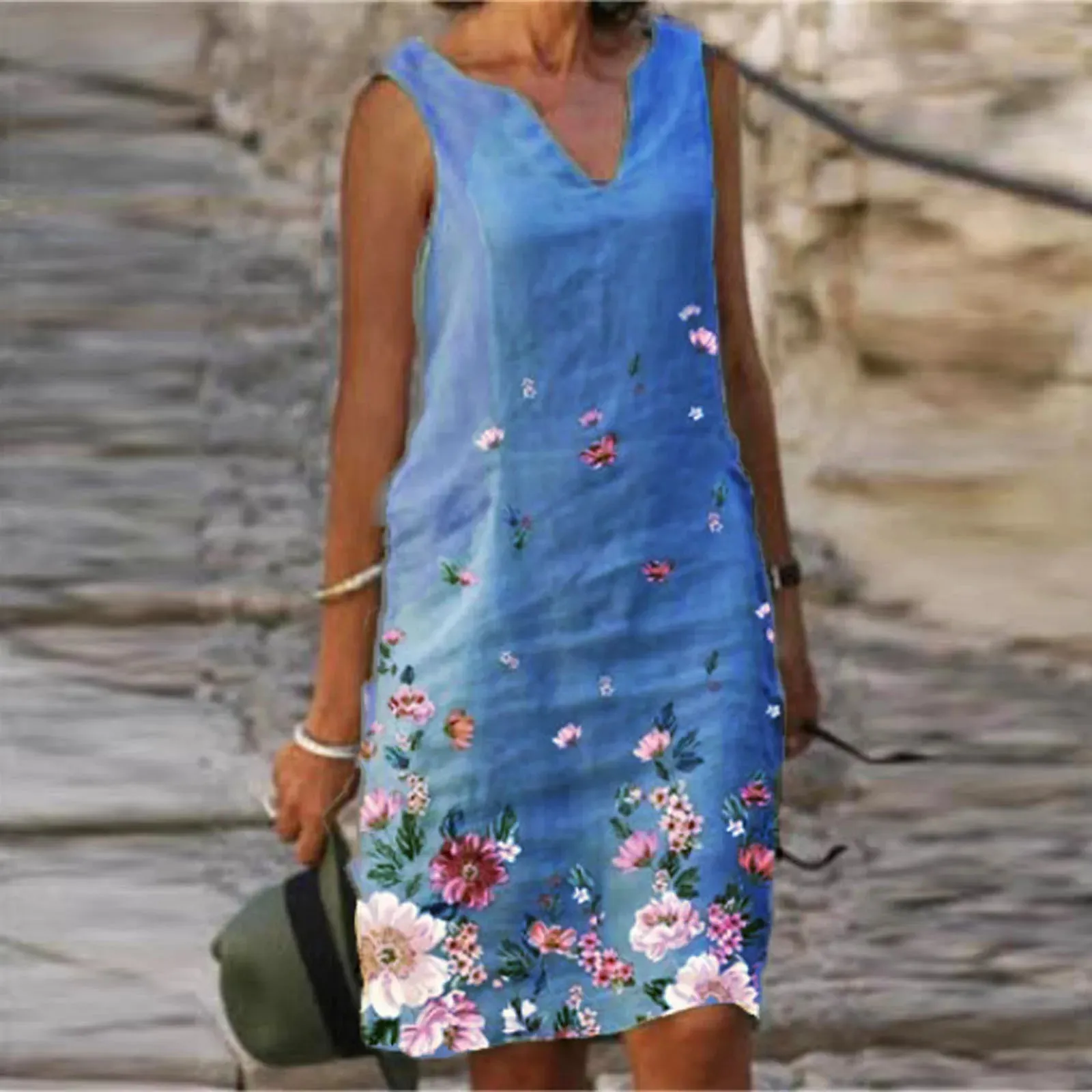 Sexy V-Neck Hollow-Out Mini Dress