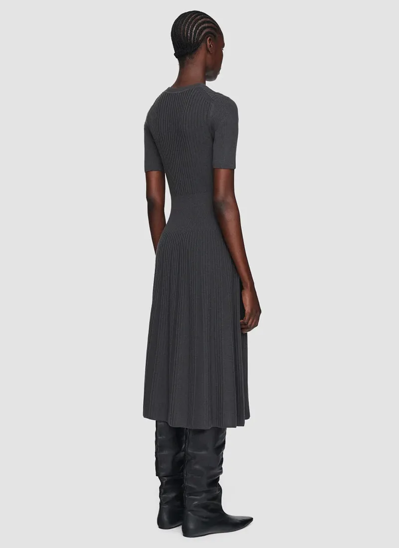 Short Sleeve Merino Rib Dress