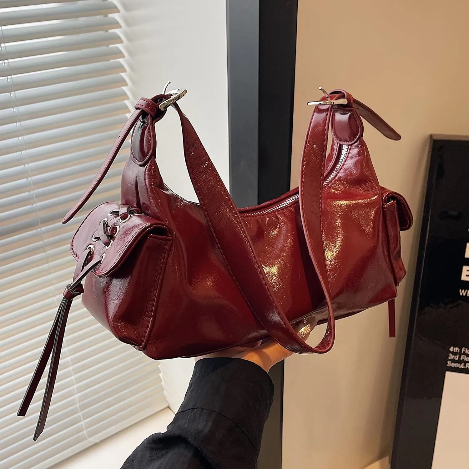 Shoulder Bag for Women,Multi Pockets Hobo Handbags Cute Crossbody Bag Purse with Adjustable Strap