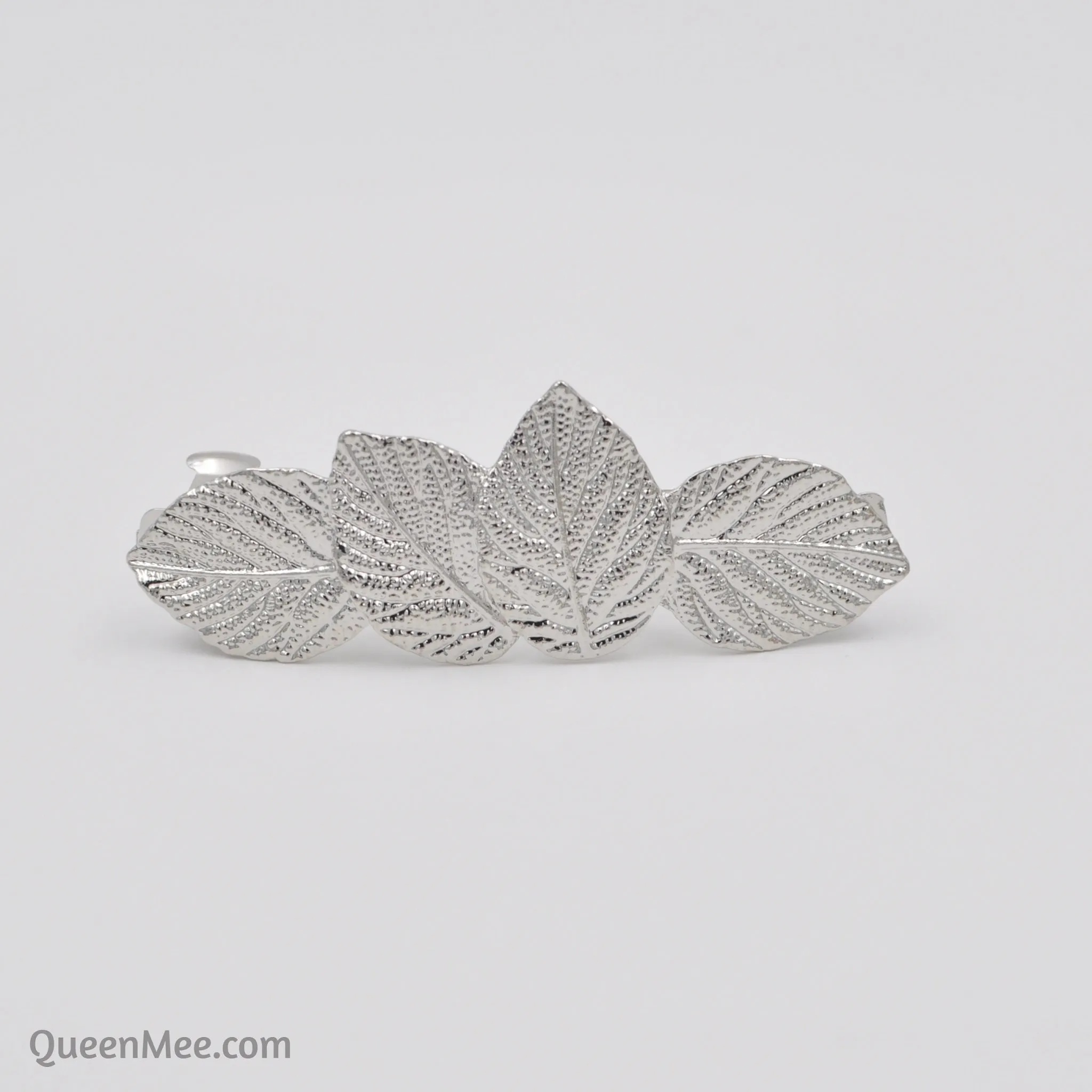 Silver Hair Grip Leaf