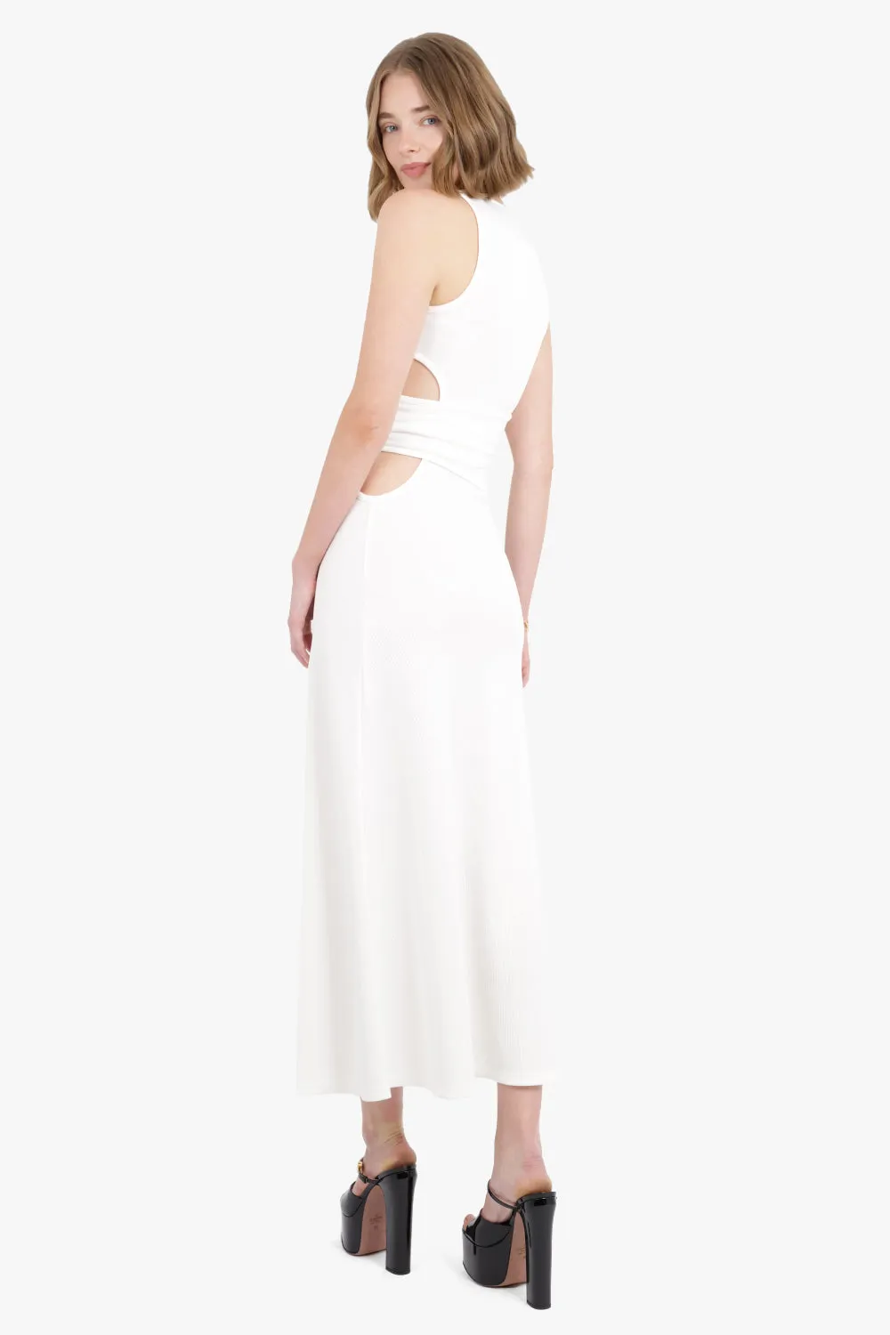 Silvino Overlap Dress | White