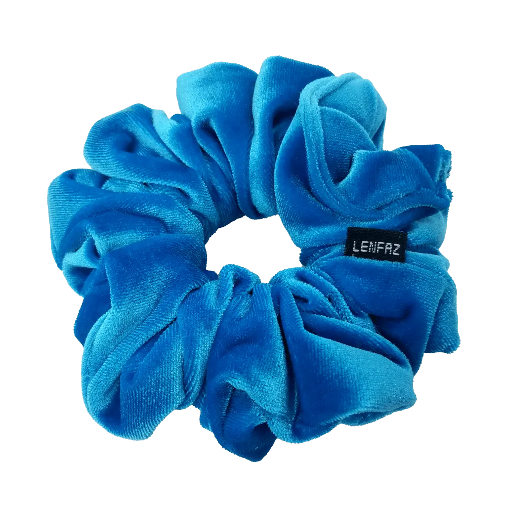 Sky Blue Velvet Scrunchie