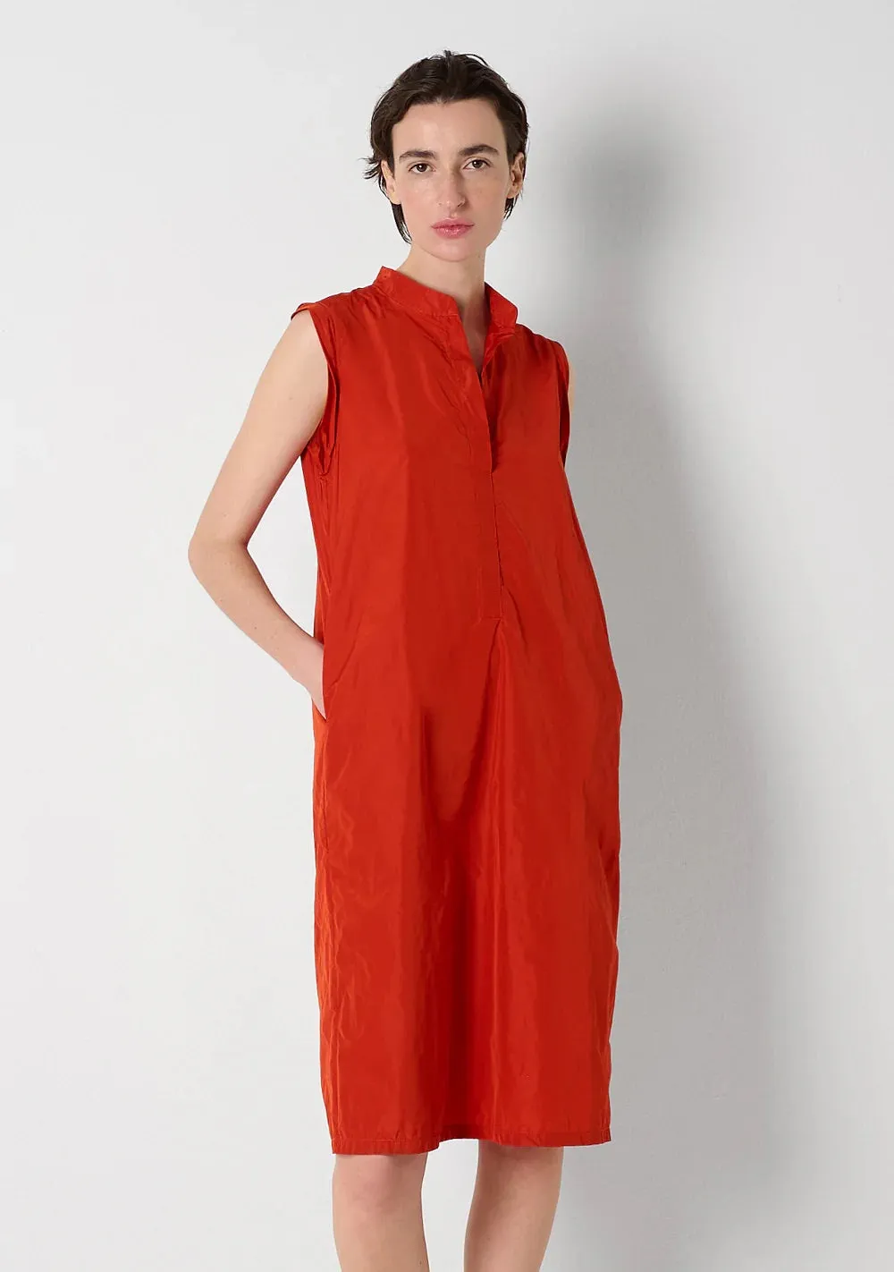 Sleeveless Split Neck Dress