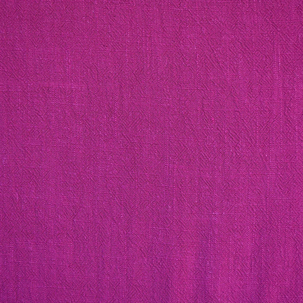 Slub Texture Linen Blend Solid Fuchsia
