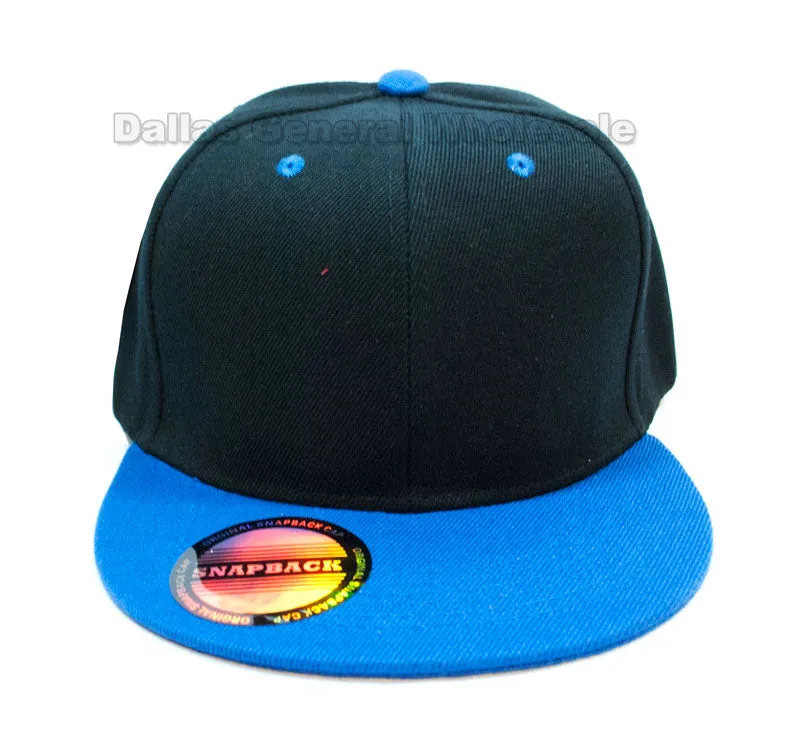 Snap Back Flat Bill Blank Caps Wholesale