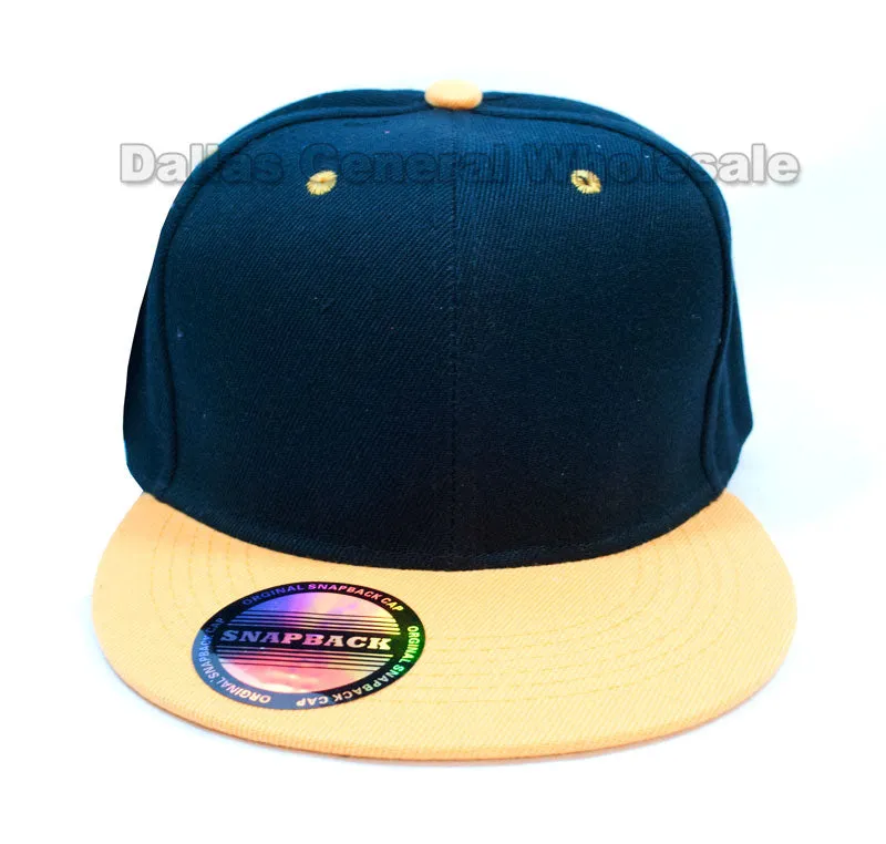 Snap Back Flat Bill Blank Caps Wholesale