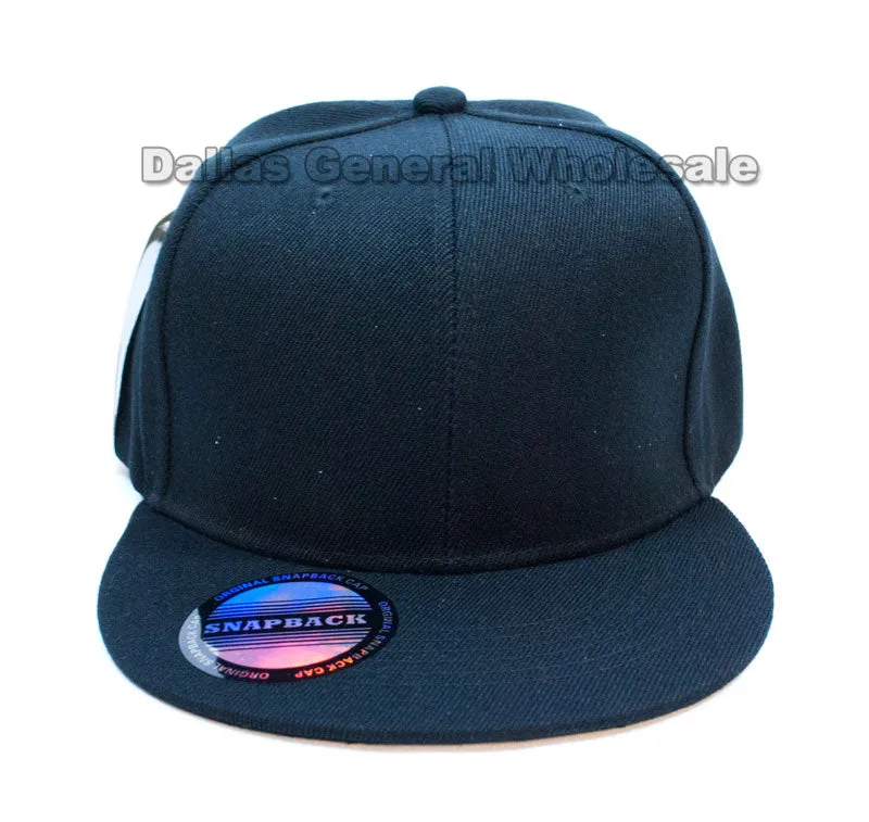 Snap Back Flat Bill Blank Caps Wholesale