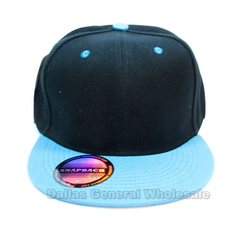 Snap Back Flat Bill Blank Caps Wholesale