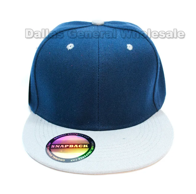 Snap Back Flat Bill Blank Caps Wholesale