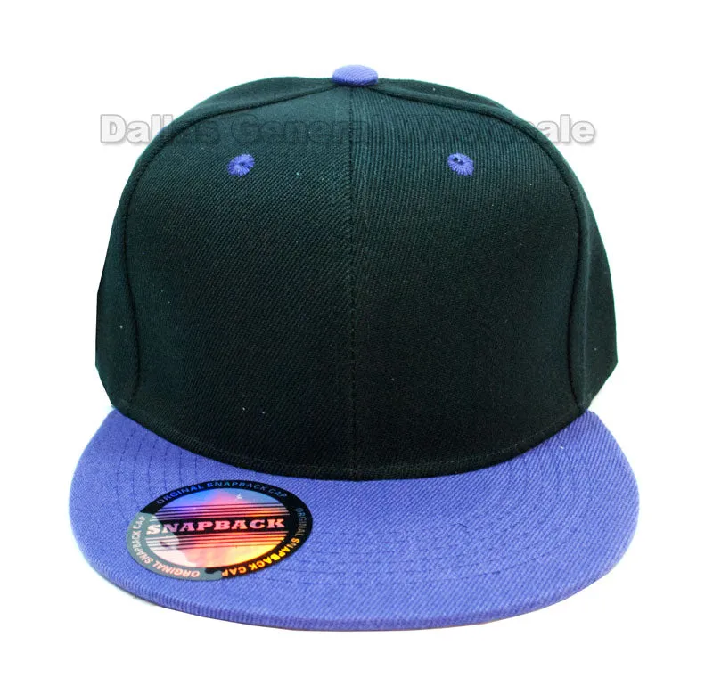 Snap Back Flat Bill Blank Caps Wholesale