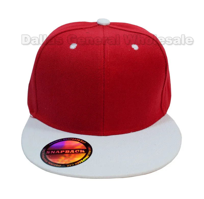 Snap Back Flat Bill Blank Caps Wholesale