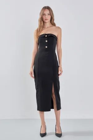 Strapless Midi Dress