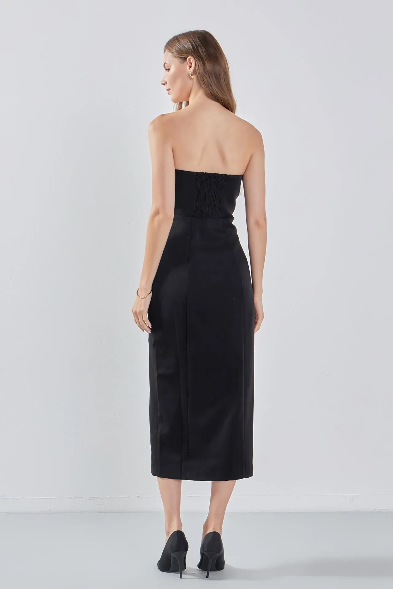 Strapless Midi Dress