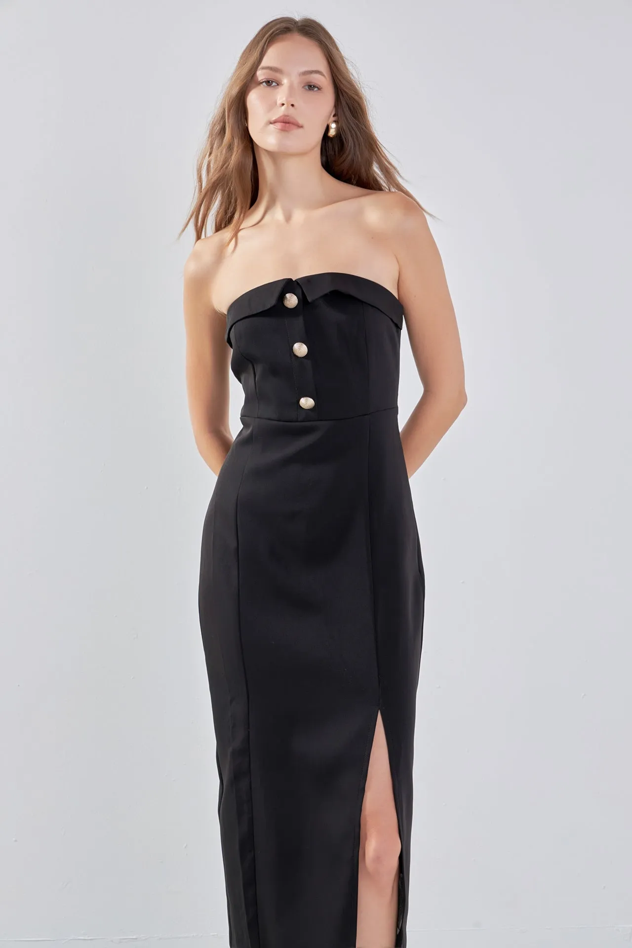 Strapless Midi Dress