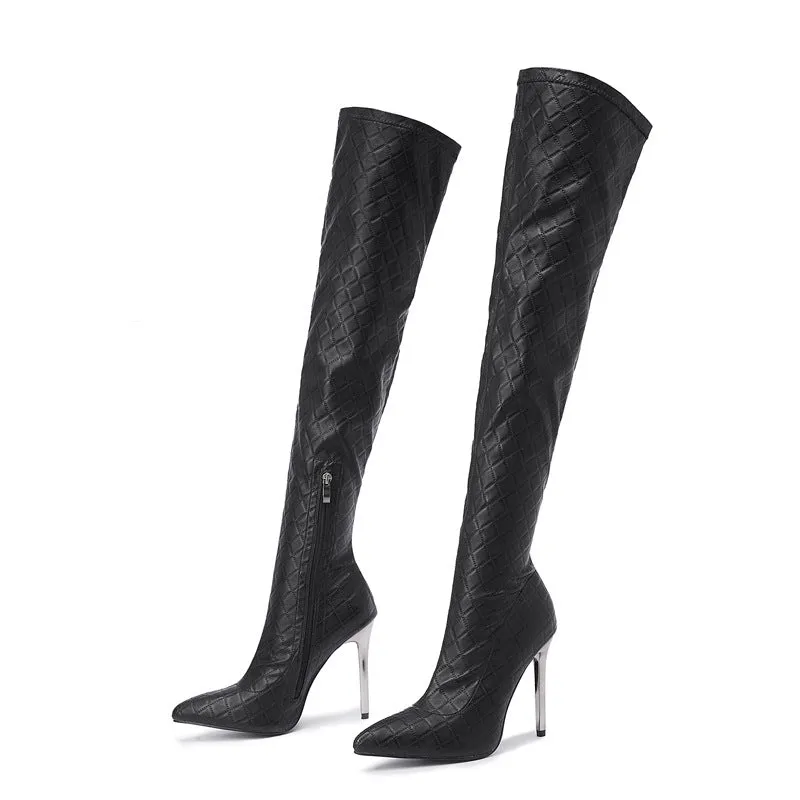 Stylish and Sexy Pointed Toe Over the Knee Boots