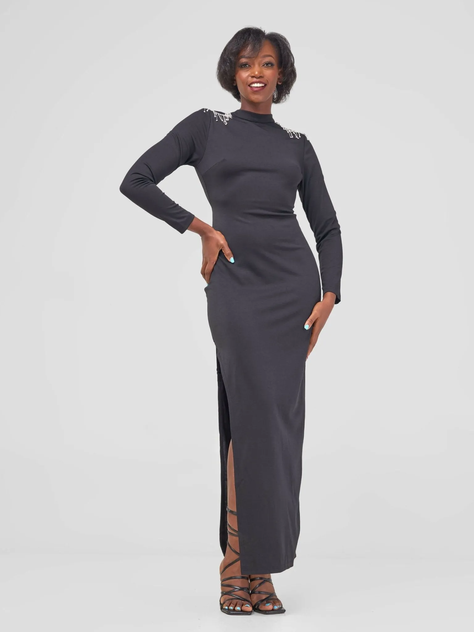 Stylish Sisters Bodycon Dress - Black
