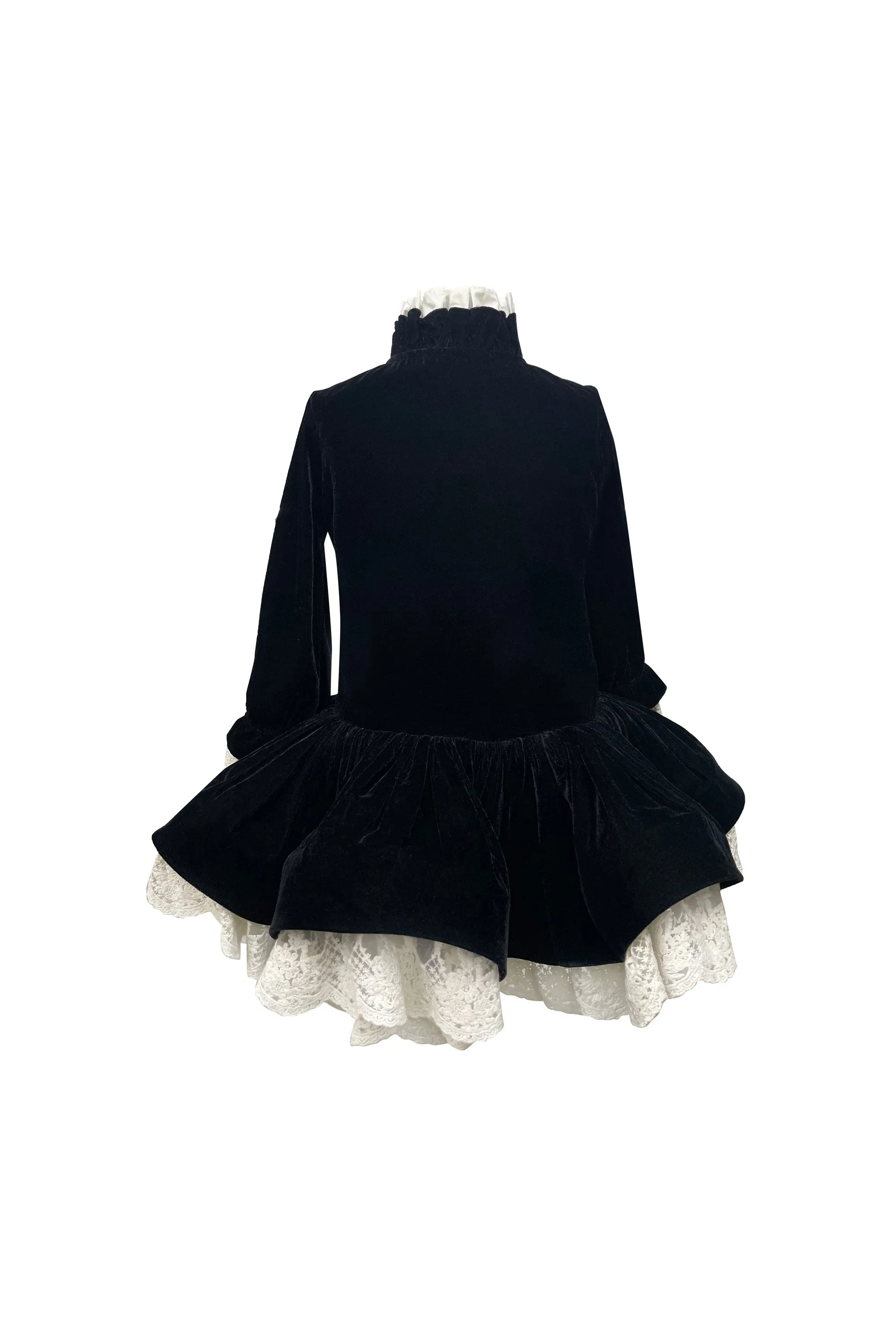 The Lacy Velvet Taylor Dress (Black)