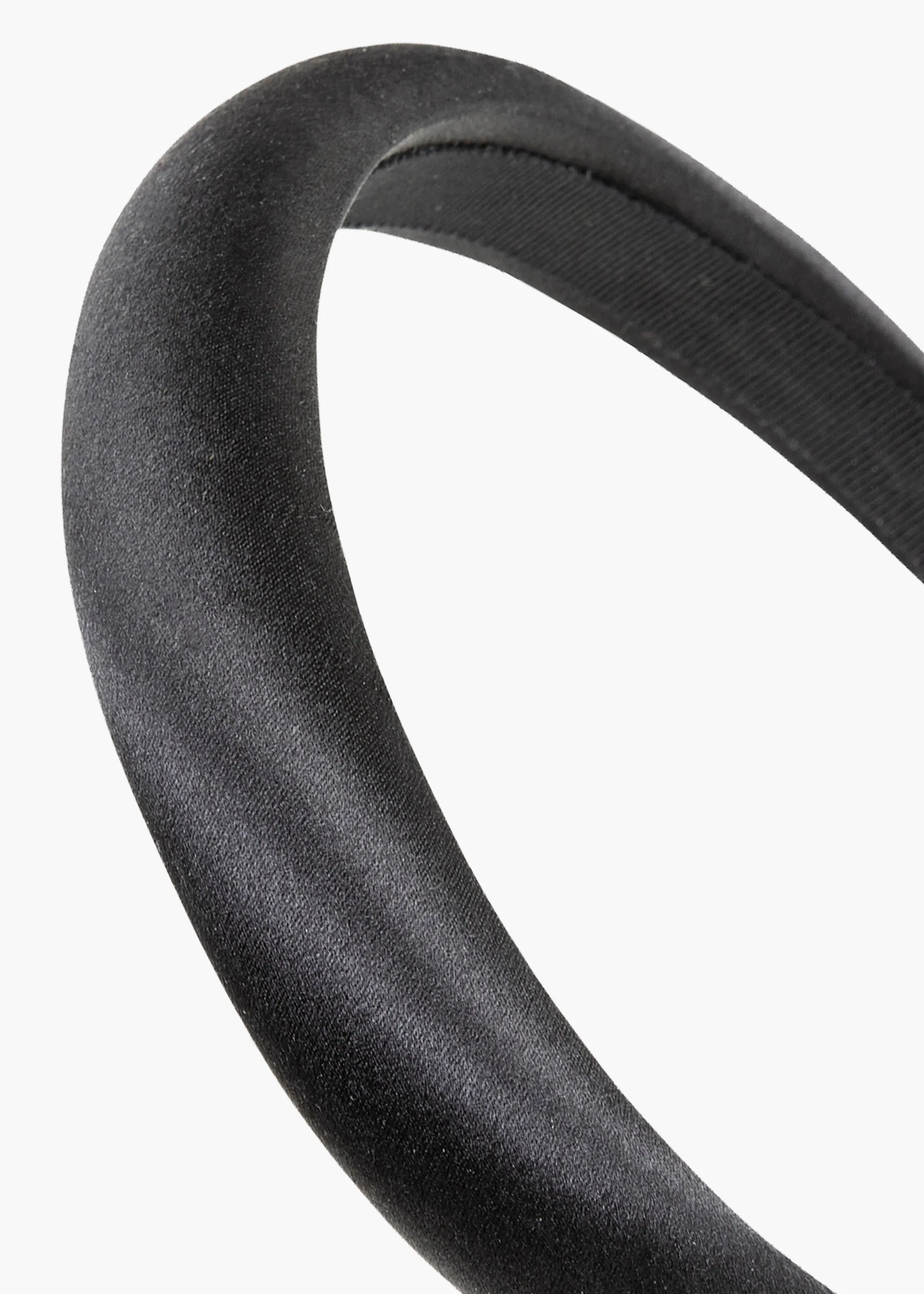 Tori Headband in Satin -- Black