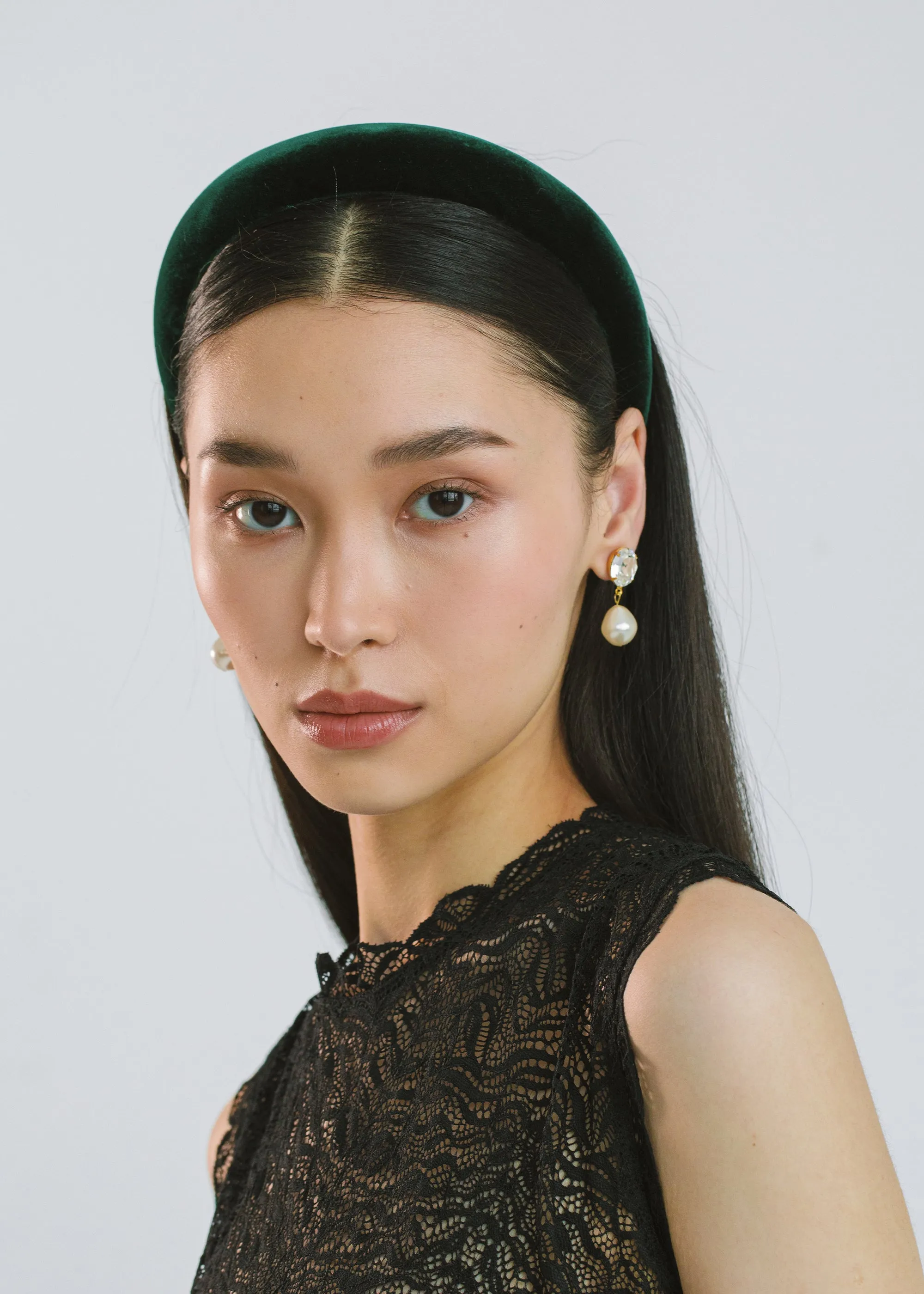 Tori Headband in Velvet -- Emerald