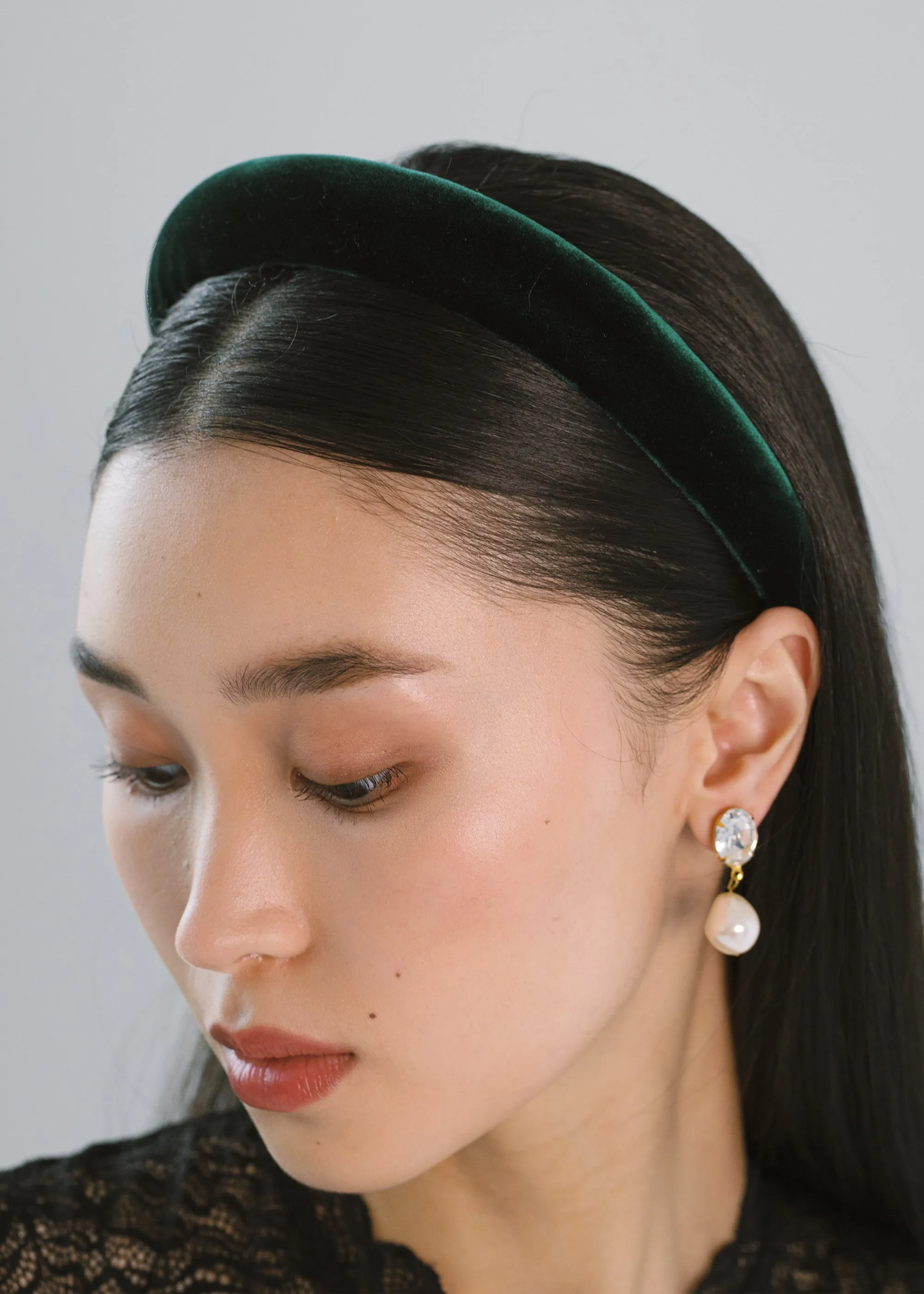Tori Headband in Velvet -- Emerald