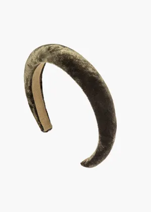 Tori Headband in Velvet -- Moss