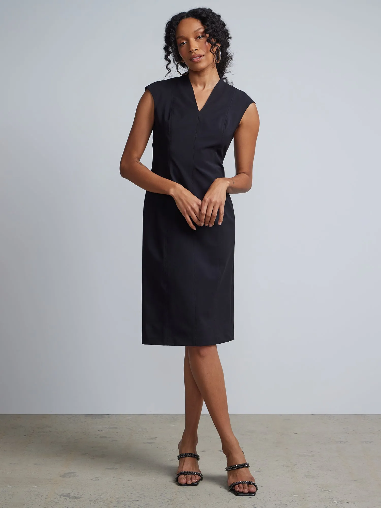 V-Neck Sheath Dress - Fit To Flatter