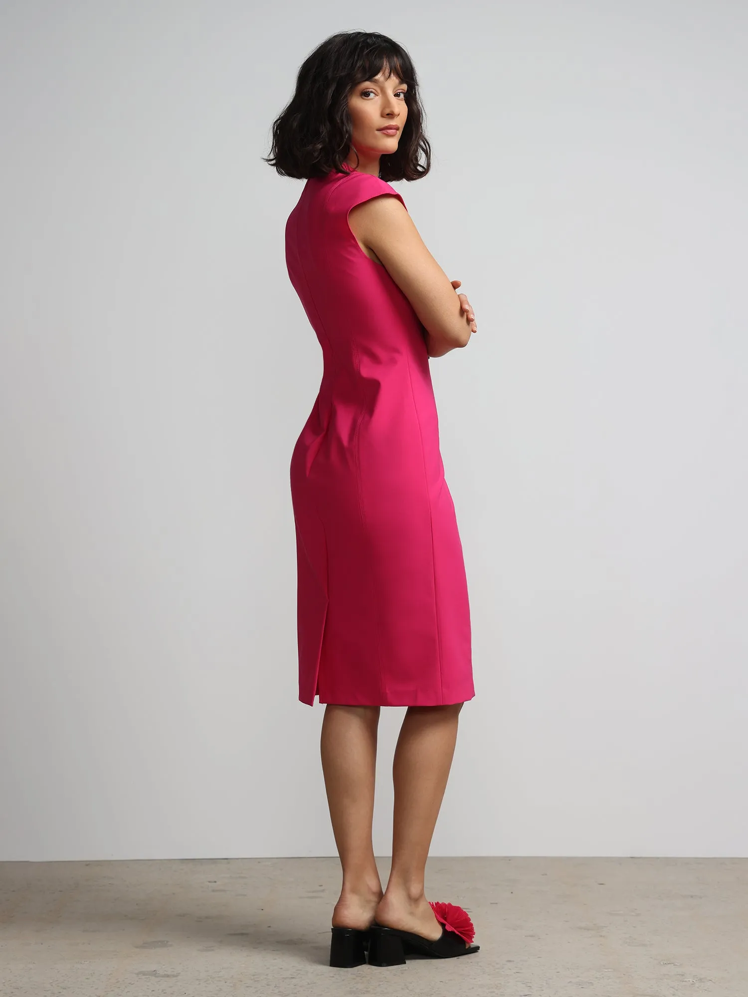 V-Neck Sheath Dress - Fit To Flatter