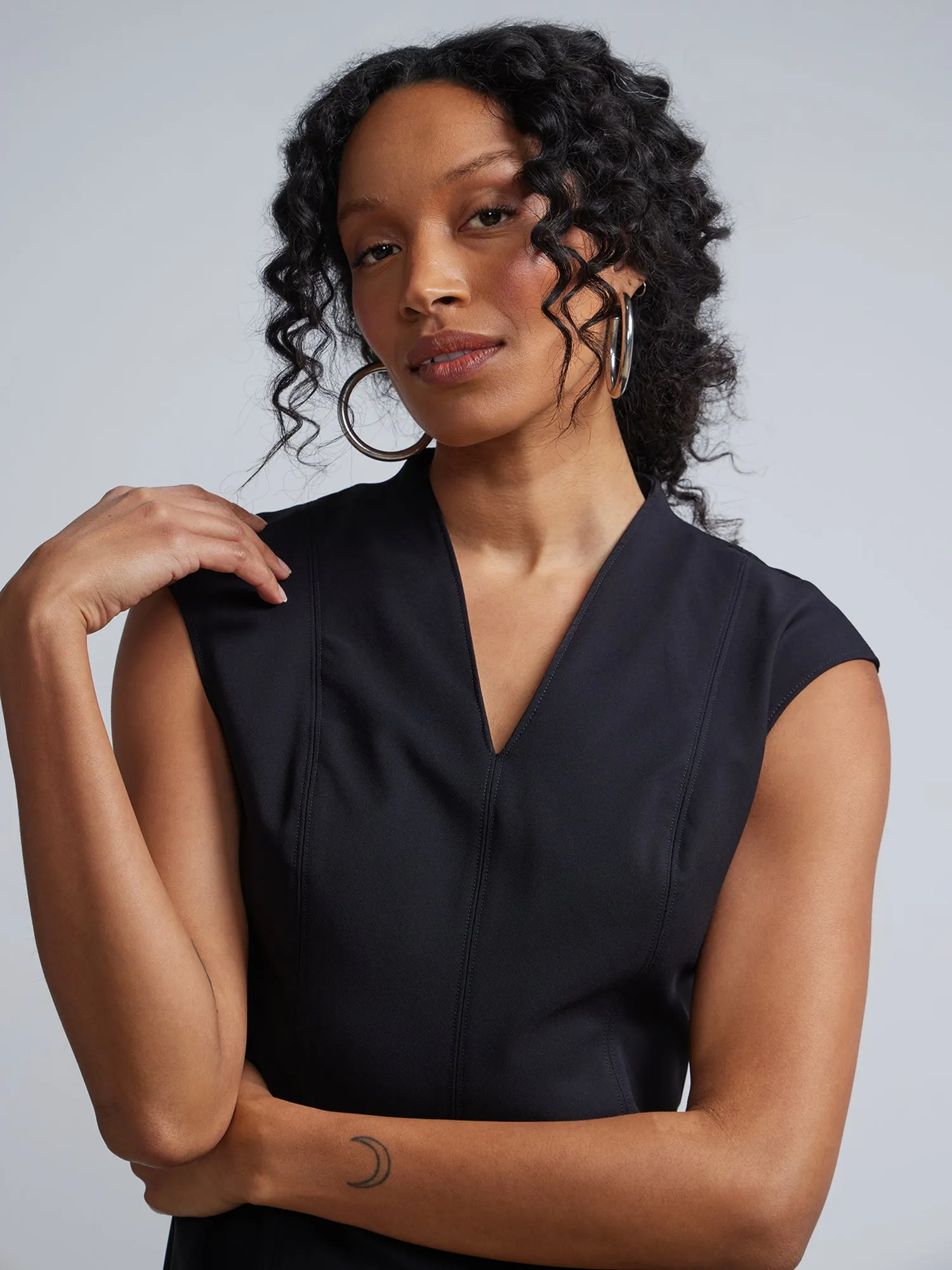 V-Neck Sheath Dress - Fit To Flatter