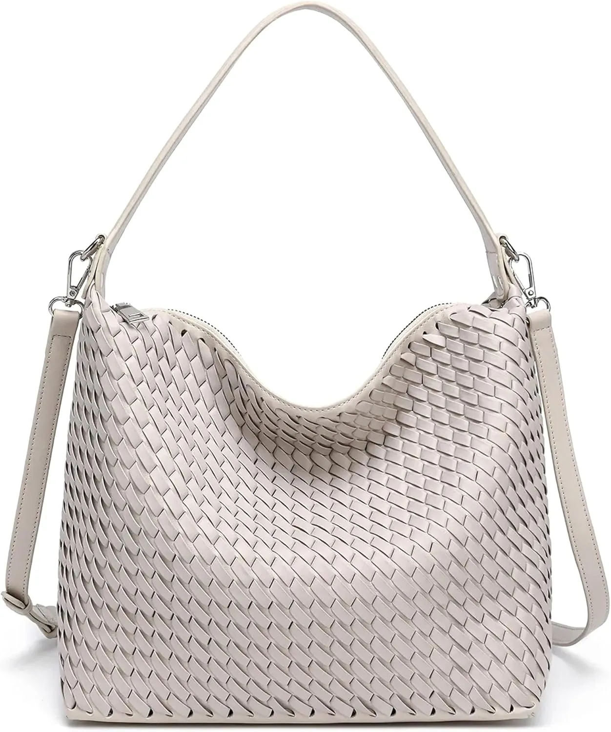Vegan Leather Hobo Bag for Women-Soft Handbag, Shoulder or Crossbody Purse Lightweight for Daily Use