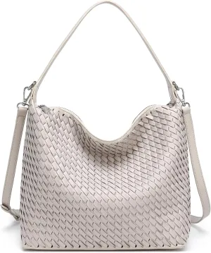Vegan Leather Hobo Bag for Women-Soft Handbag, Shoulder or Crossbody Purse Lightweight for Daily Use