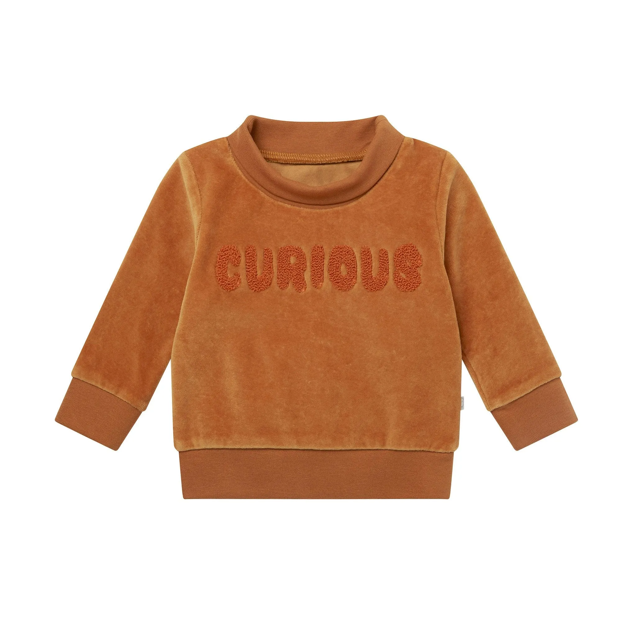 Velour Curious Slogan Sweatshirt