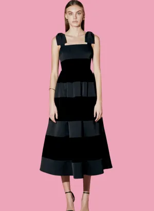 Velvet Contrast Sleeveless Dress