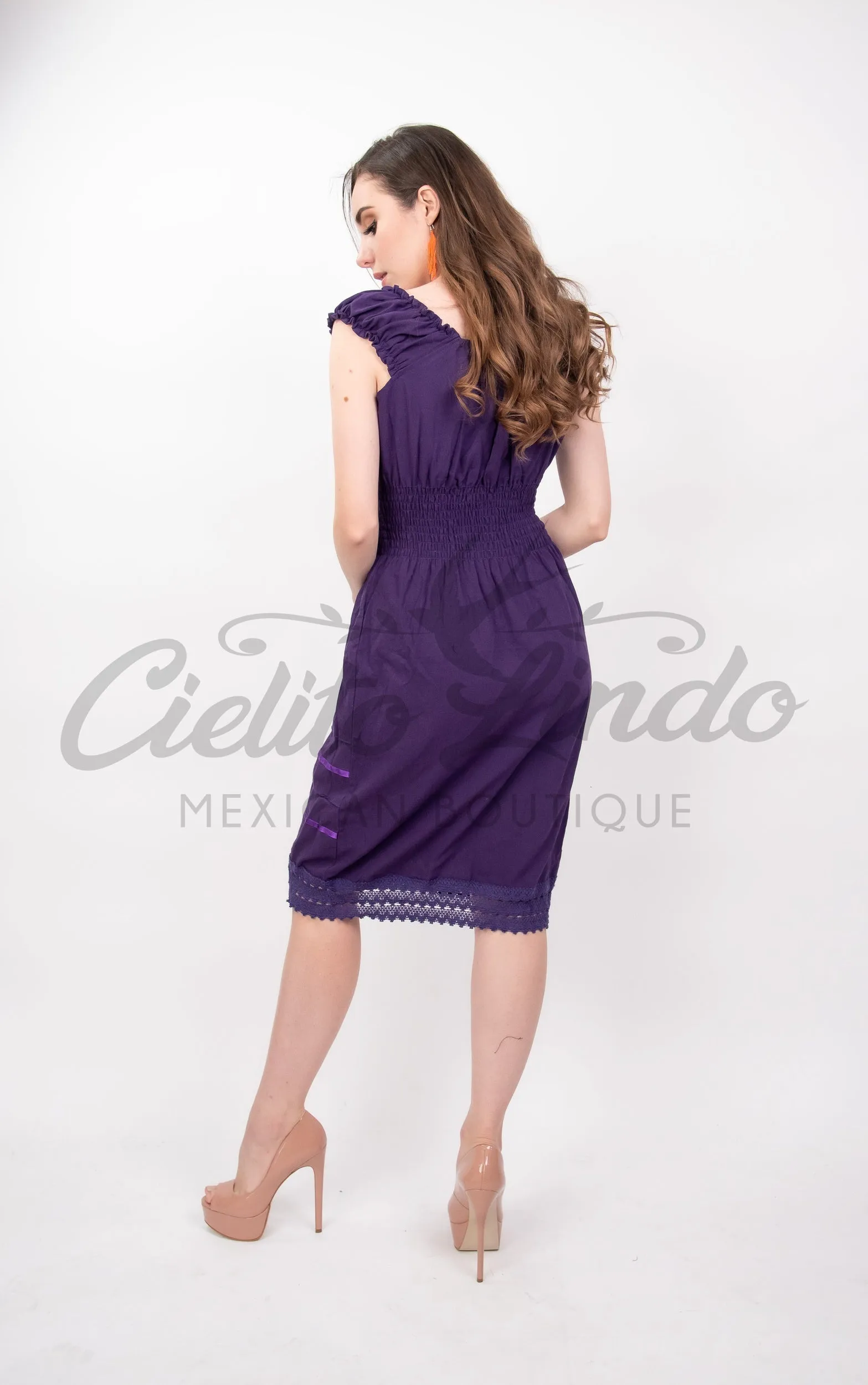 Vely Mexican V-Neck Dress