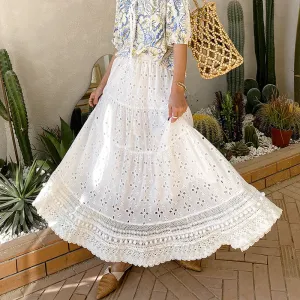 Versatile Hollow Out Vacation Beach Skirt