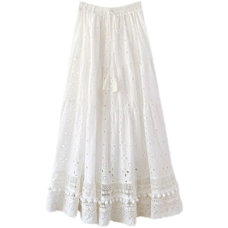 Versatile Hollow Out Vacation Beach Skirt