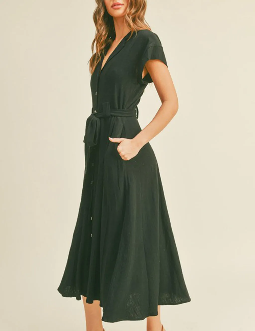 Vonda Belted Shirt Dress