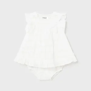 WHITE BABY DRESS FOR BABY GIRL