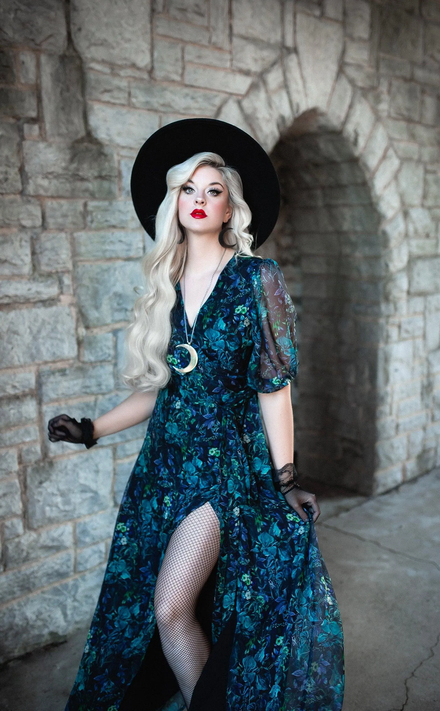 Winona Maxi Dress - Green Botanical